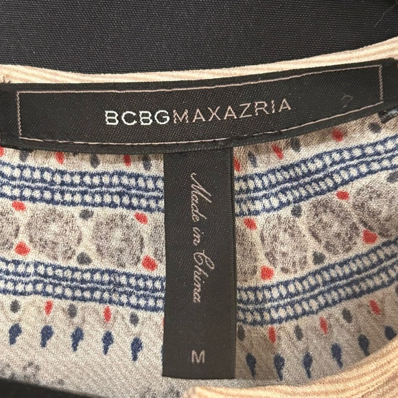 BCBG MaxAzria ROMPER bell sleeves button up back with tie front. - Picture 7 of 7